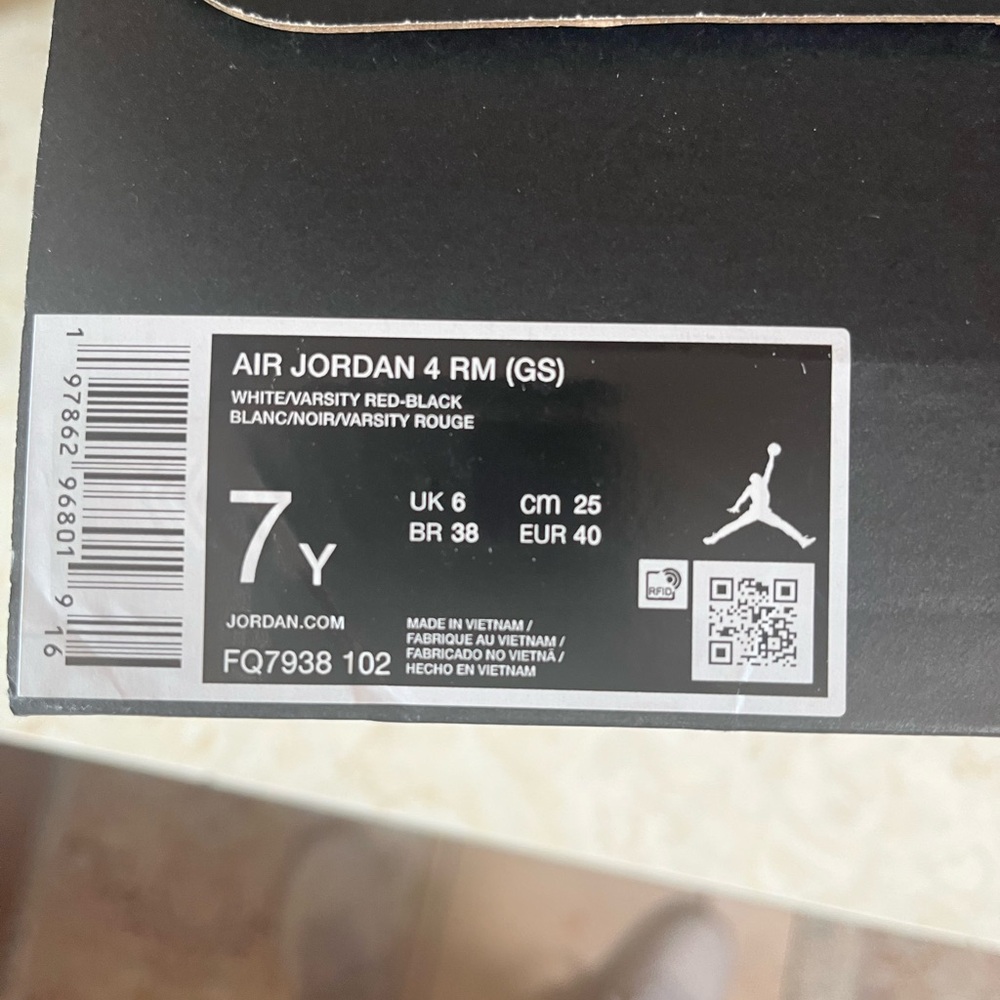 Jordan White and Black Sneakers